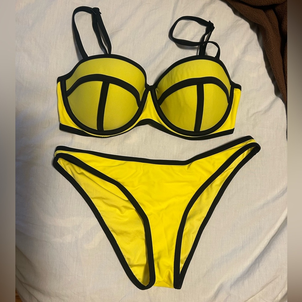Kendall & Kylie Yellow bikini swimsuit